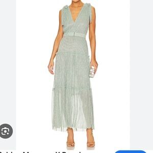 Sabina Musayev Helena dress. Sage color